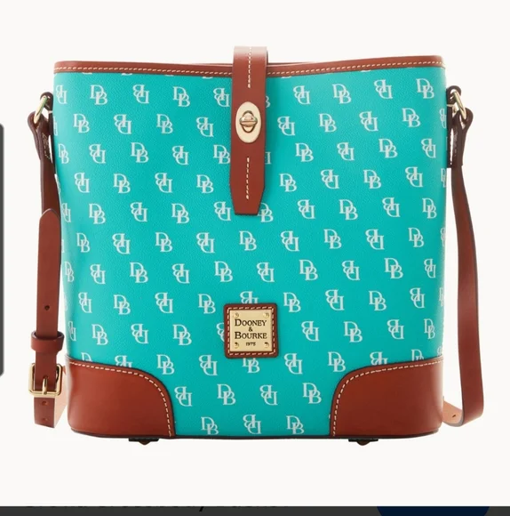 NWT Dooney and Bourke "Gretta" Crossbody Bucket Bag Color Sea Foam - Picture 1 of 12